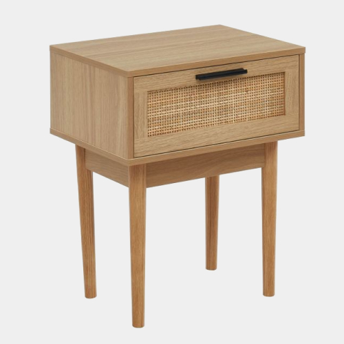 Image of Wooden Cane Bedside Tables